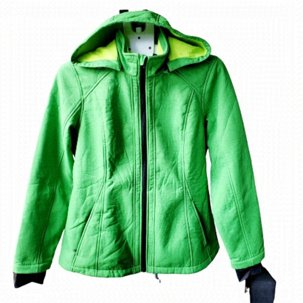 NORTHERN Reflections Green Hooded Fleece Lined Zip Up Women's Jacket. Size M